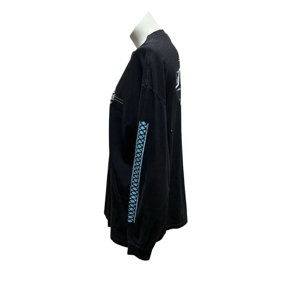 Santa Cruz Long Sleeve Graphic T-Shirt Men's XL Black Blue Wave Dot Logo - Picture 4 of 10